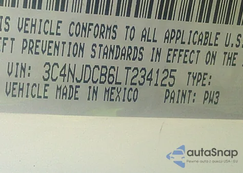2020 Jeep Compass Limited 4X4 from USA, damaged, VIN 3C4NJDCB6LT234125